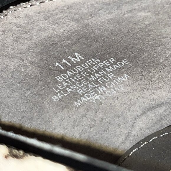 Bandolino Zebra Striped Peep Toe Wedge Heel Womens 11M Leather Fur Minor Flaws - Picture 2 of 16